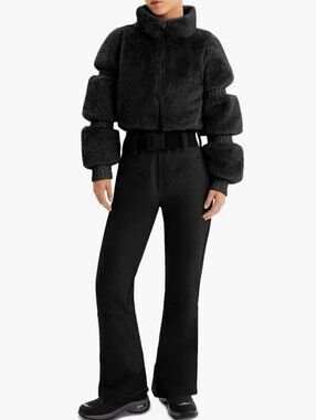 One Piece Faux Fur Ski/Snow Suit #1291